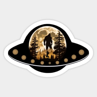 Bigfoot Sasquatch UFO Hunter Dog T Shirt Stickers Sticker